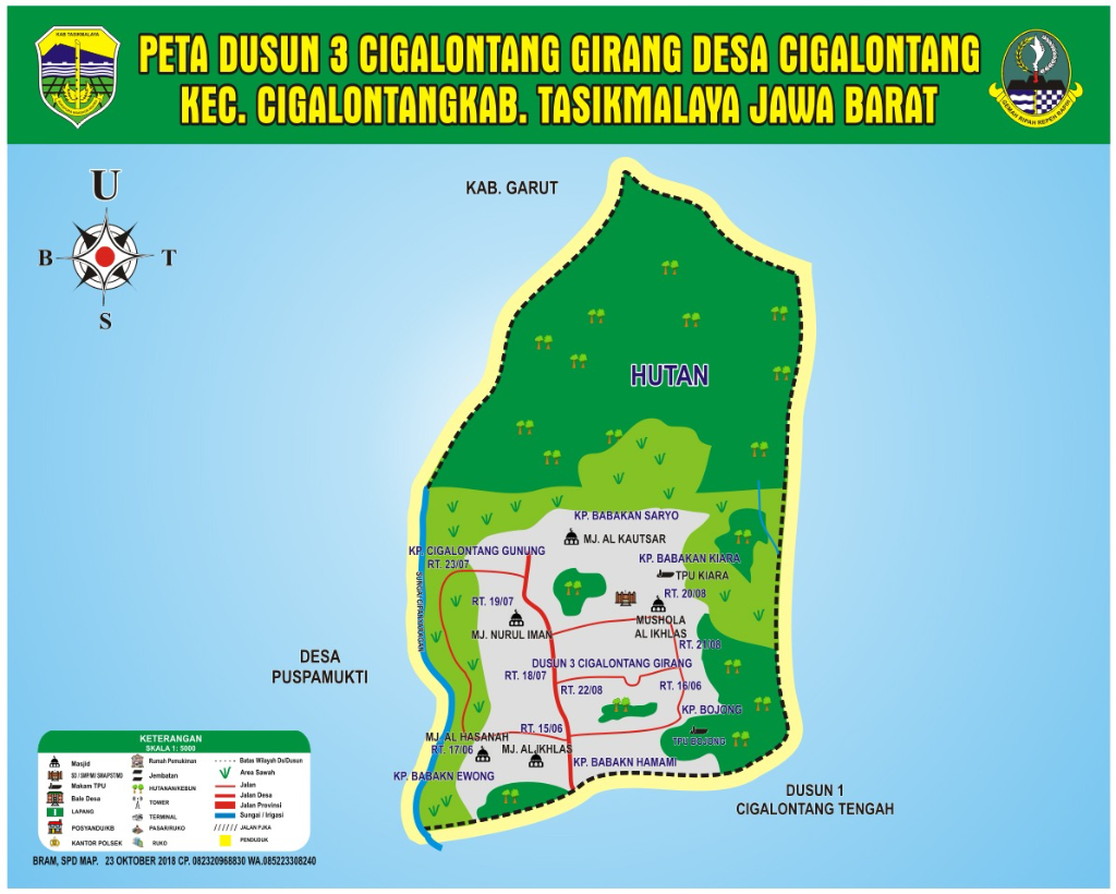 Peta Dusun 3 Cigalontang Girang